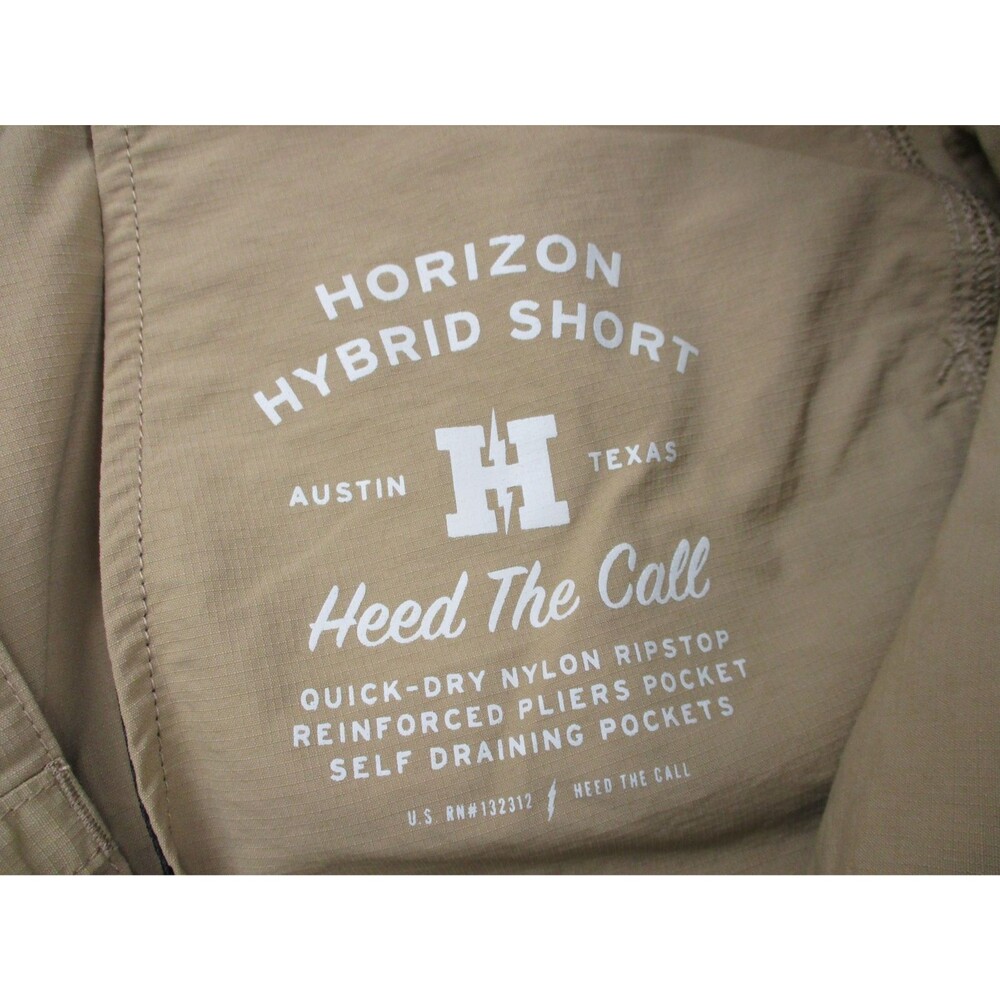 Howler Brothers Bros Shorts Mens 30 Brown Horizon Hybrid Ripstop Hiking Chino - Picture 10 of 14